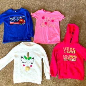 Set of 4 girls size 6-7 tops